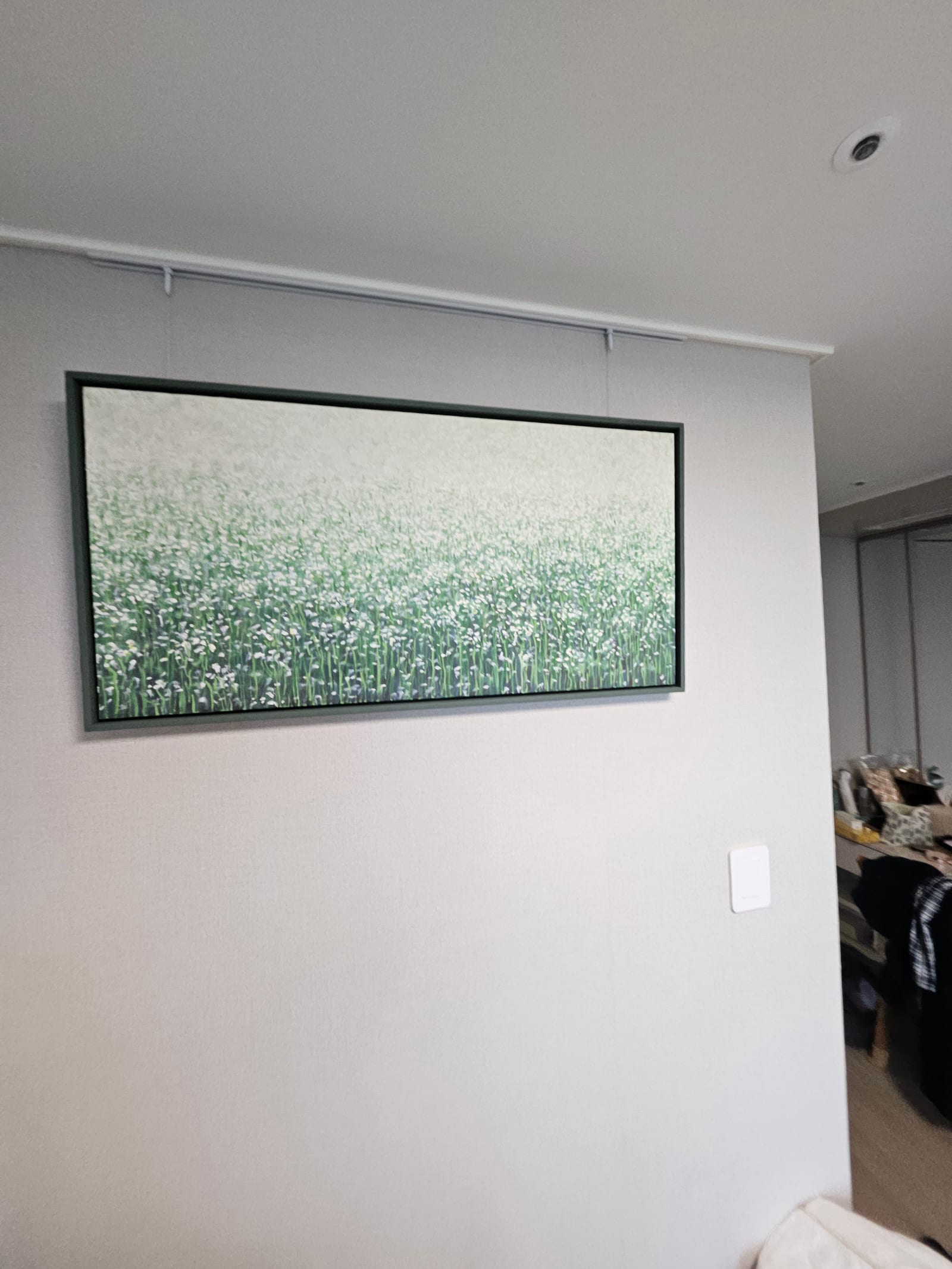 송파구 송파동 잠실더샵루벤 어머님 작품 그림 무타공 와이어 설치 완성